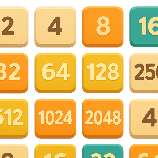 2048 oyunu için içinde sayılar yazan kutucuklar oluştur