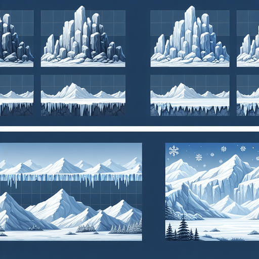 Ice or snow or glacier.
Single Game Texture. In-Game asset. 2d. Blank background. High contrast. No shadows.