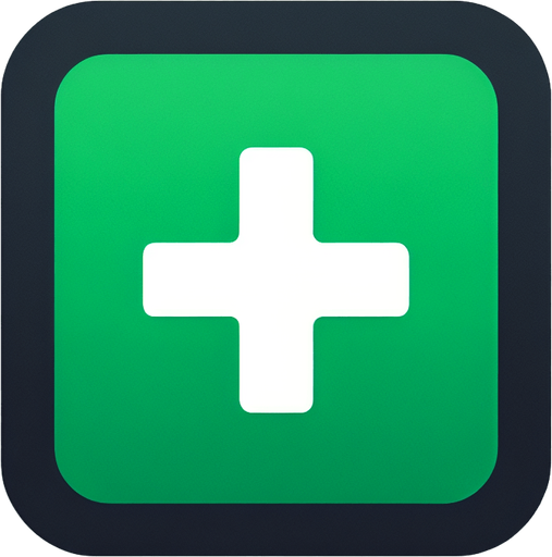 square green  box with + inside.
Single Game Texture. In-Game asset. 2d. Blank background. High contrast. No shadows.