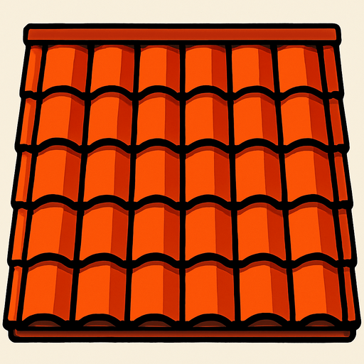 tejado.
In-Game asset.  2d.  High contrast.  No shadows