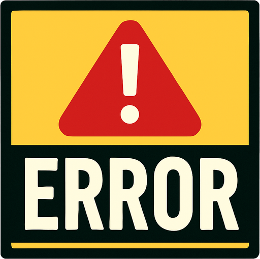 Error.
In-Game asset.  High contrast.  No shadows
