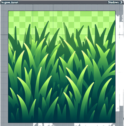 grass.
Single Game Texture. In-Game asset. 2d. Blank background. High contrast. No shadows.
