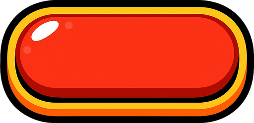 Botón de videojuegos sin nada escrito.
In-Game asset.  2d.  High contrast.  No shadows