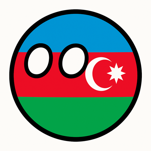 azerbaijan ball.
In-Game asset.  2d.  High contrast.  No shadows