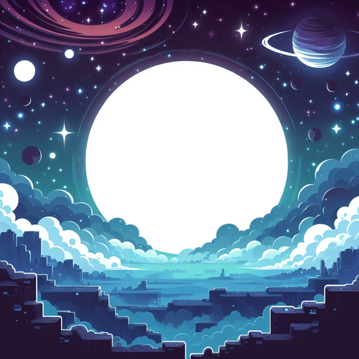 A background image of some stars in space
Single Game Texture. In-Game asset. 2d. Blank background. High contrast. No shadows.