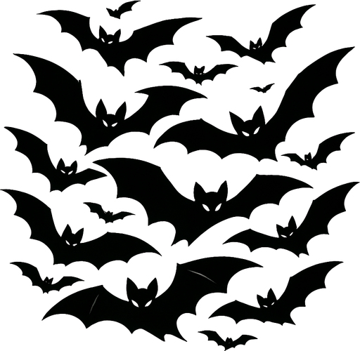 bat swarm.
In-Game asset.  2d.  High contrast.  No shadows