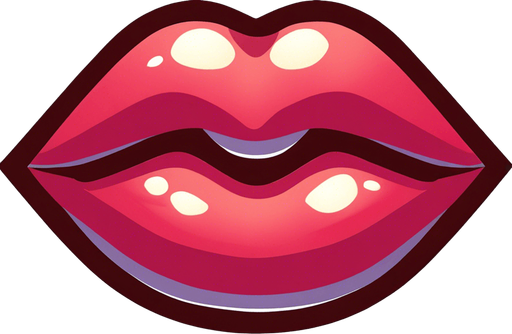 less feminine cartoon lips, more plain