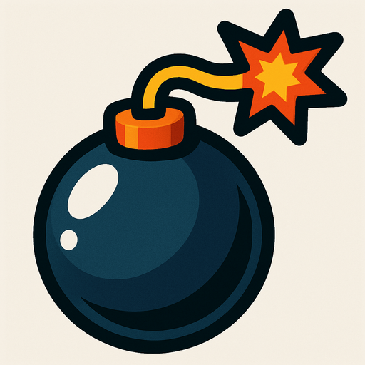Bomb.
In-Game asset.  High contrast.  No shadows. 2d