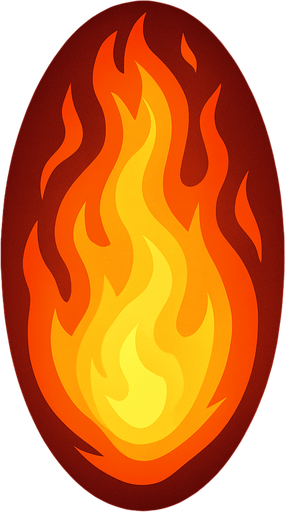 elips vertical fire light.
In-Game asset.  2d.  High contrast.  No shadows