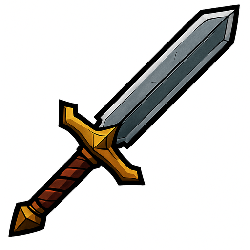 espada de guerra.
In-Game asset.  2d.  High contrast.  No shadows