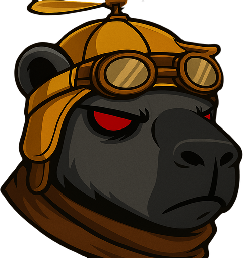 Ponle un gorro helicoptero dorado, no le quites las gafas.