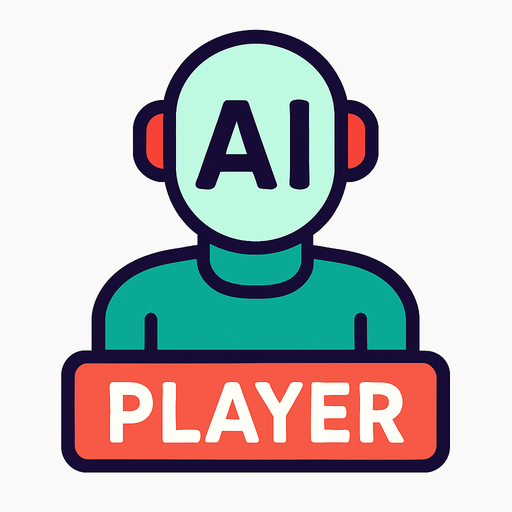Aİ player.
In-Game asset.  2d.  High contrast.  No shadows