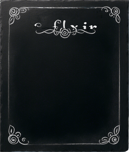 Word "ELIXIR" in chalk