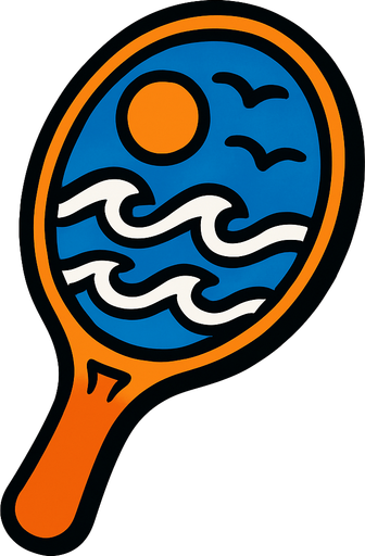 Raquette ocean.
In-Game asset.  2d.  High contrast.  No shadows