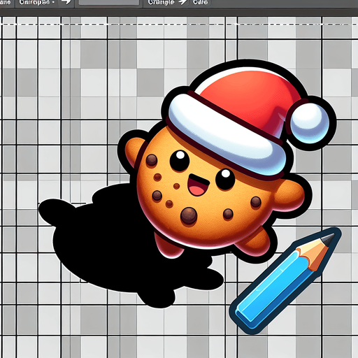 a cute christmas cookie. plastic style. Single Game Texture. In-Game asset. 2d. Blank background. High contrast. No shadows.