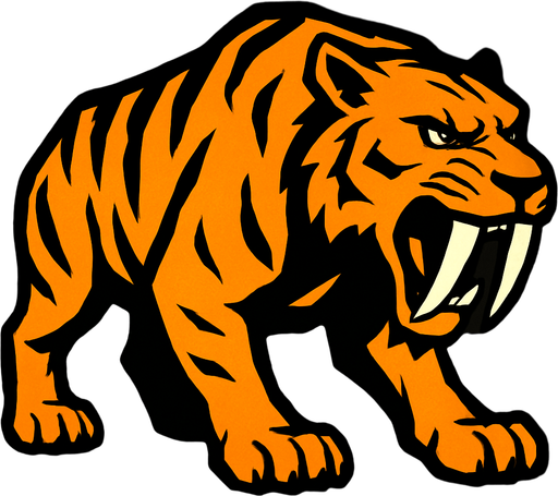 Sabertooth tiger.
In-Game asset.  2d.  High contrast.  No shadows