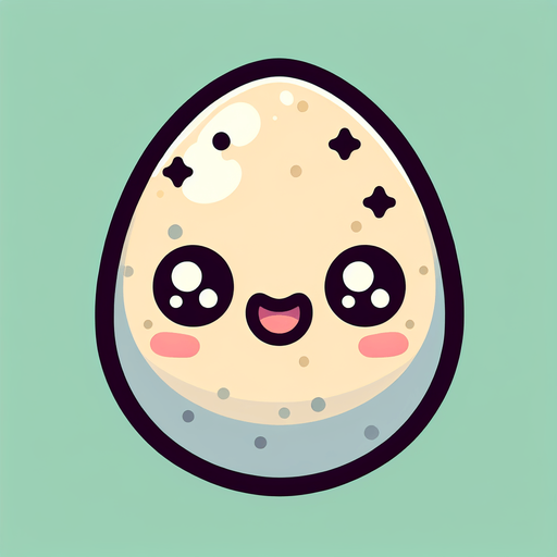 cartoon bonus egg.
Single Game Texture. In-Game asset. 2d. Blank background. High contrast. No shadows.