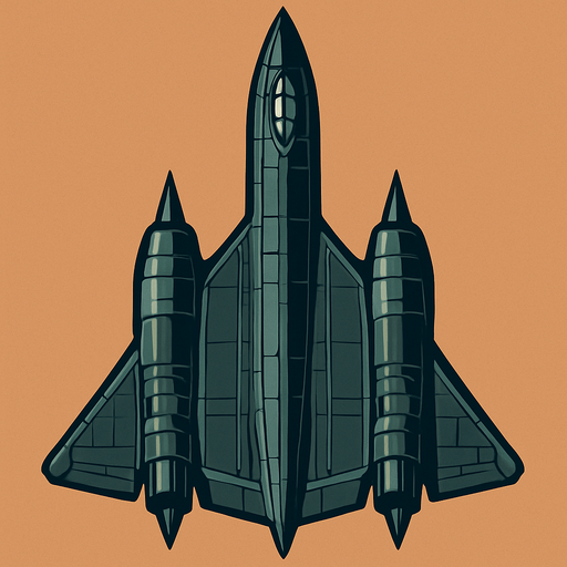 SR-71 uppifrån.
In-Game asset.  2d.  High contrast.  No shadows