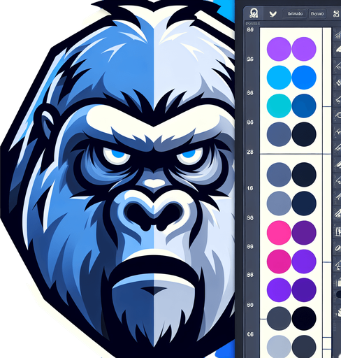 Gorilla.
Single Game Texture.  In-Game asset.  Blank background.  High contrast.  No shadows. 2d