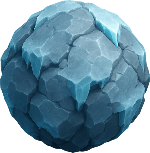 full round icy rock.
In-Game asset