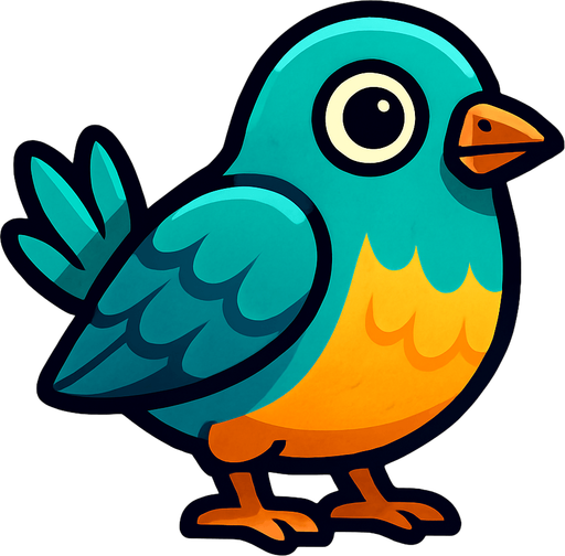 make a bird.
In-Game asset.  High contrast.  No shadows