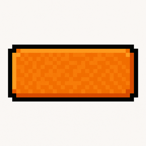 Make me a pixel 2d rectangle 180x60 block.
In-Game asset.  2d.  High contrast.  No shadows