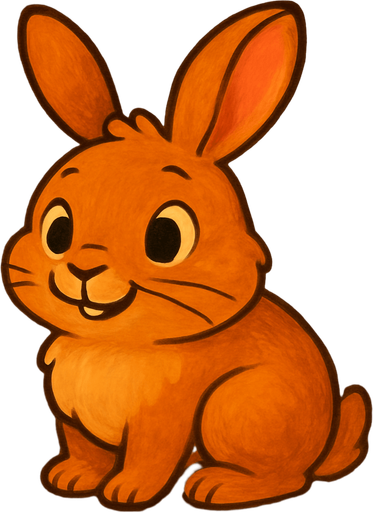 make the rabbit cartoony