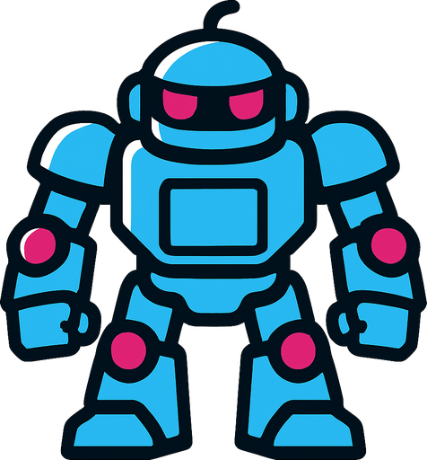 robot.
In-Game asset.  2d.  High contrast.  No shadows