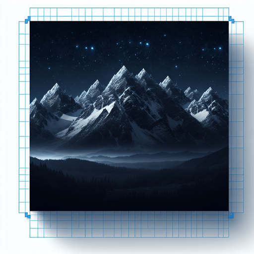 Background mountains, nighttime, snow topped
Single Game Texture. In-Game asset. 2d. Blank background. High contrast. No shadows.