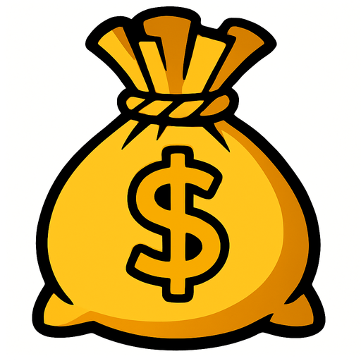 altın kesesi.
In-Game asset.  2d.  High contrast.  No shadows