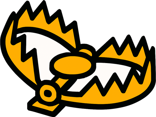 trap.
In-Game asset.  2d.  High contrast.  No shadows