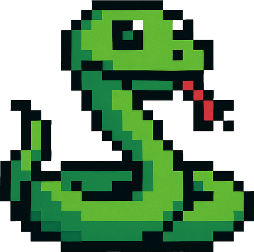 pixel yılan yap.
In-Game asset.  2d.  High contrast.  No shadows