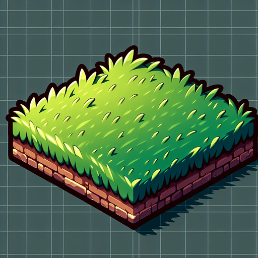 Side view of a Sidescroll Horizontal Grassy Ground path.
Single Game Texture. In-Game asset. 2d. Blank background. High contrast. No shadows. Cartoon style