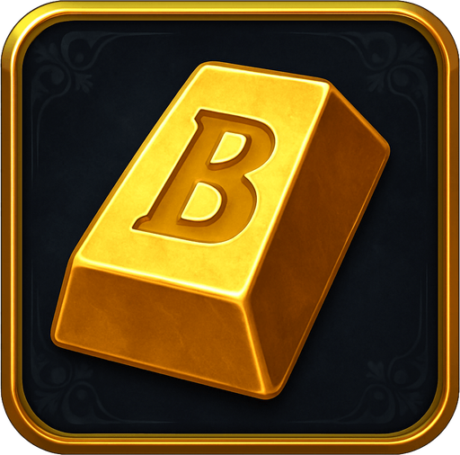 Crea un asset de fondo para el símbolo 'B' de Megaways (Barra de Oro).
Un panel cuadrado o ligeramente redondeado. Fondo de terciopelo oscuro (negro o azul noche) o un metal pulido muy oscuro. Borde elegante dorado o plateado. Puede tener un patrón sutil de filigrana de casino en las esquinas. Debe ser un fondo neutro pero lujoso para que la barra de oro resalte. Fondo transparente.
In-Game asset.  2d.  High contrast.  No shadows