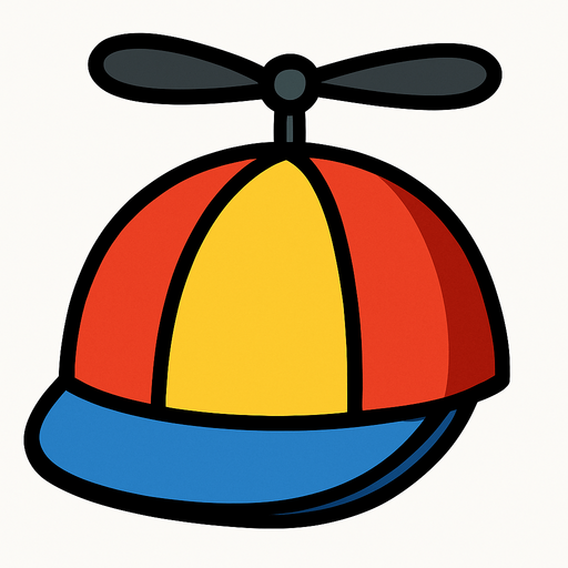 Propeller hat.
In-Game asset.  2d.  High contrast.  No shadows