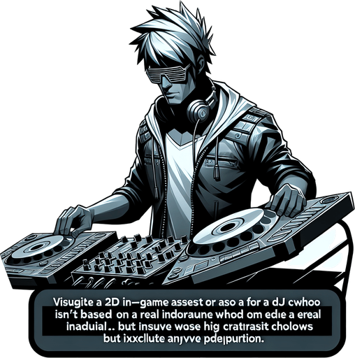 Dj Alock.
Single Game Texture. In-Game asset. 2d. Blank background. High contrast. No shadows.