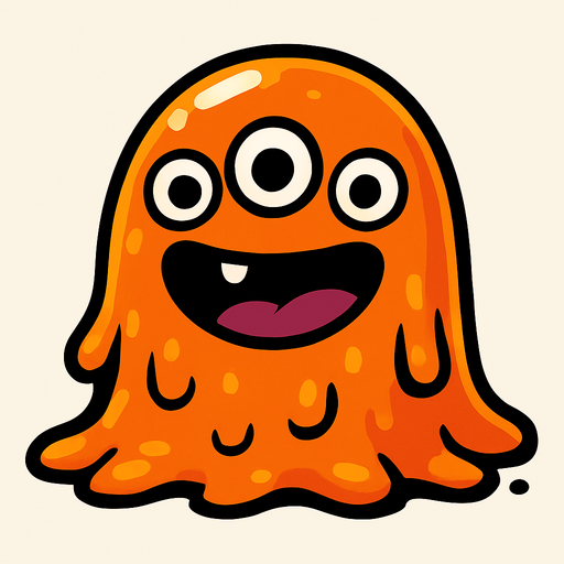 Jelly monster.
In-Game asset.  2d.  High contrast.  No shadows