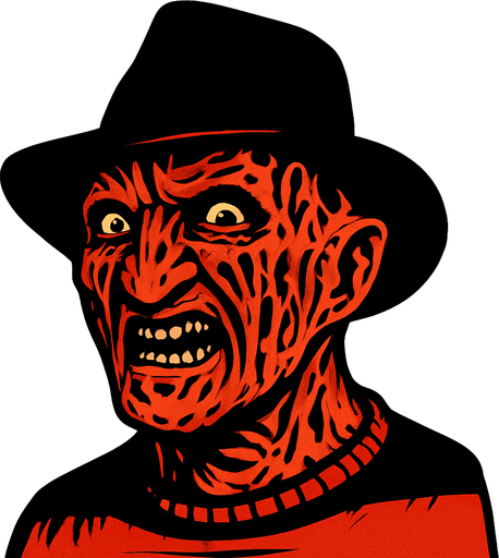 freddy krueger scary head.
In-Game asset.  2d.  High contrast.  No shadows