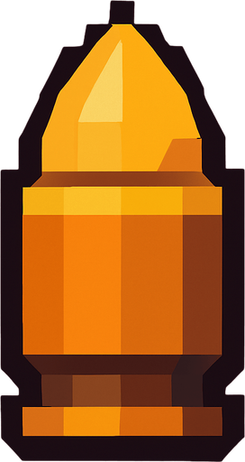give me a low polly bullet look under.
In-Game asset.  2d.  High contrast.  No shadows