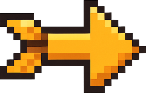 arrow pixel art.
In-Game asset.  2d.  High contrast.  No shadows