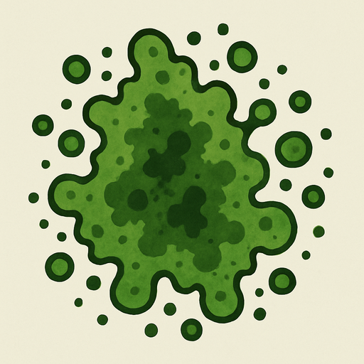 green mold stain 2d.
In-Game asset.  2d.  High contrast.  No shadows