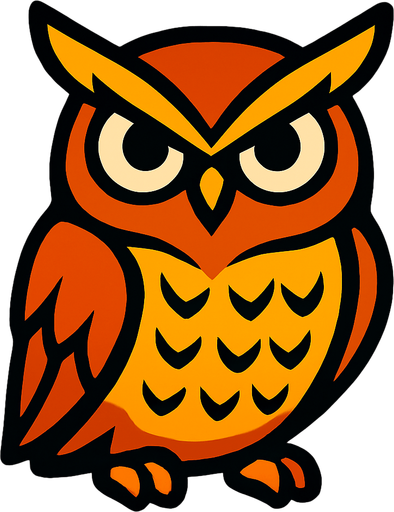 Owl.
In-Game asset.  2d.  High contrast.  No shadows