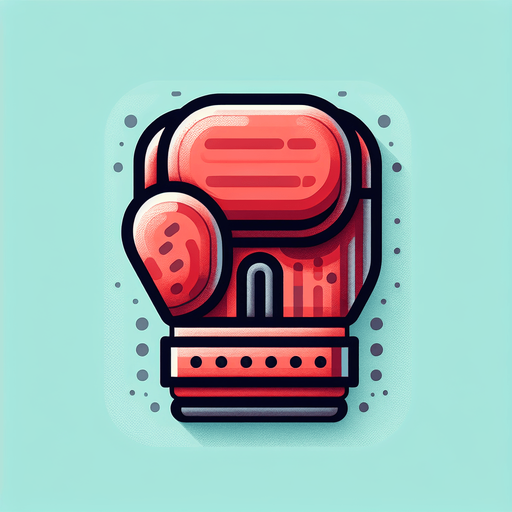 A boxing glove.
Single Game Texture.  In-Game asset.  2d.  Blank background.  High contrast.  No shadows