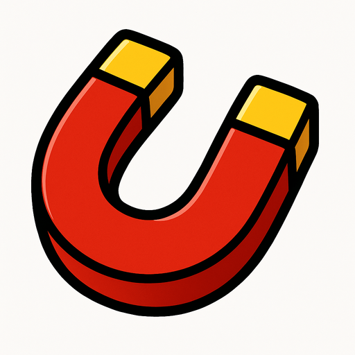 magnet.
In-Game asset.  2d.  High contrast.  No shadows