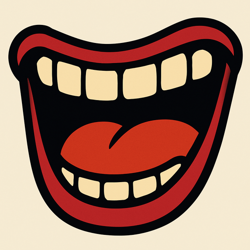 make a laughed mouth.
In-Game asset.  2d.  High contrast.  No shadows