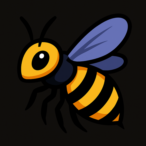 Bee.
In-Game asset.  2d.  High contrast.  No shadows
