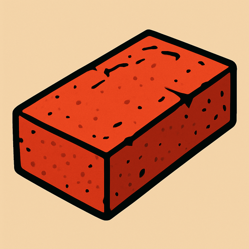 ladrillo grande.
In-Game asset.  2d.  High contrast.  No shadows