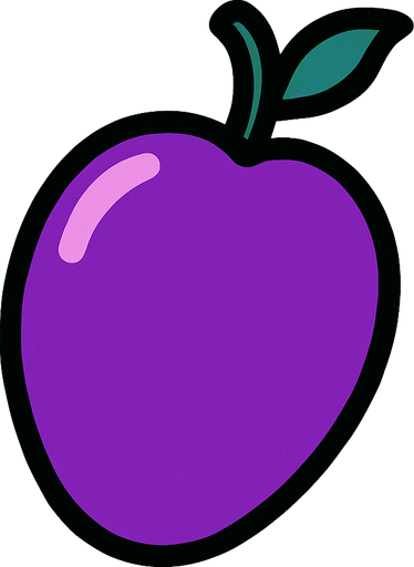 A grape.
2d.  High contrast.  No shadows