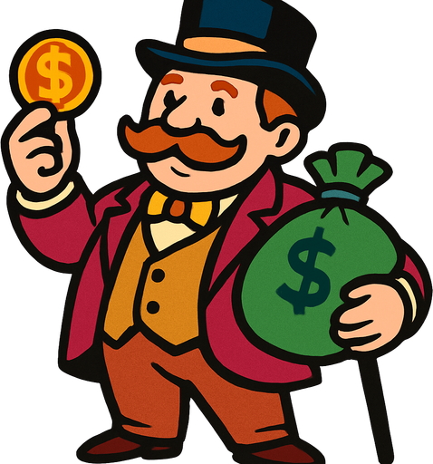 a rich man.
In-Game asset.  2d.  High contrast.  No shadows