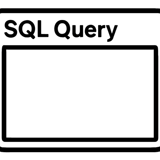 SQL query, in size of 320 on 200 At the top left write: SQL Query
But The whole center of the rectangle is white and empty.
In-Game asset.  2d.  High contrast.  No shadows